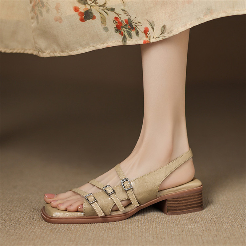 Casual Sandal Leather - New Summer Sandals Split Leather Women