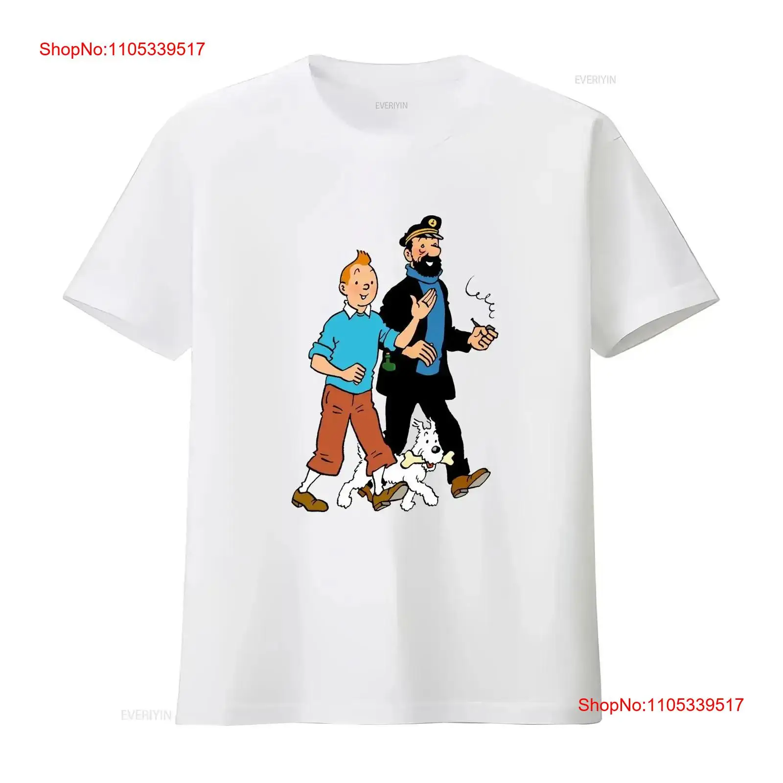 Tee Graphic Print - Walking With Captain Haddock Comics T