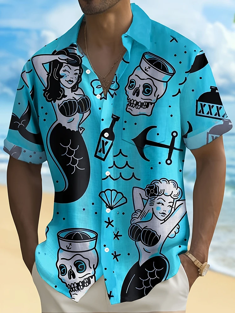 Resort Shirt Floral - Summer Men's Fashion Casual Social Hawaiian