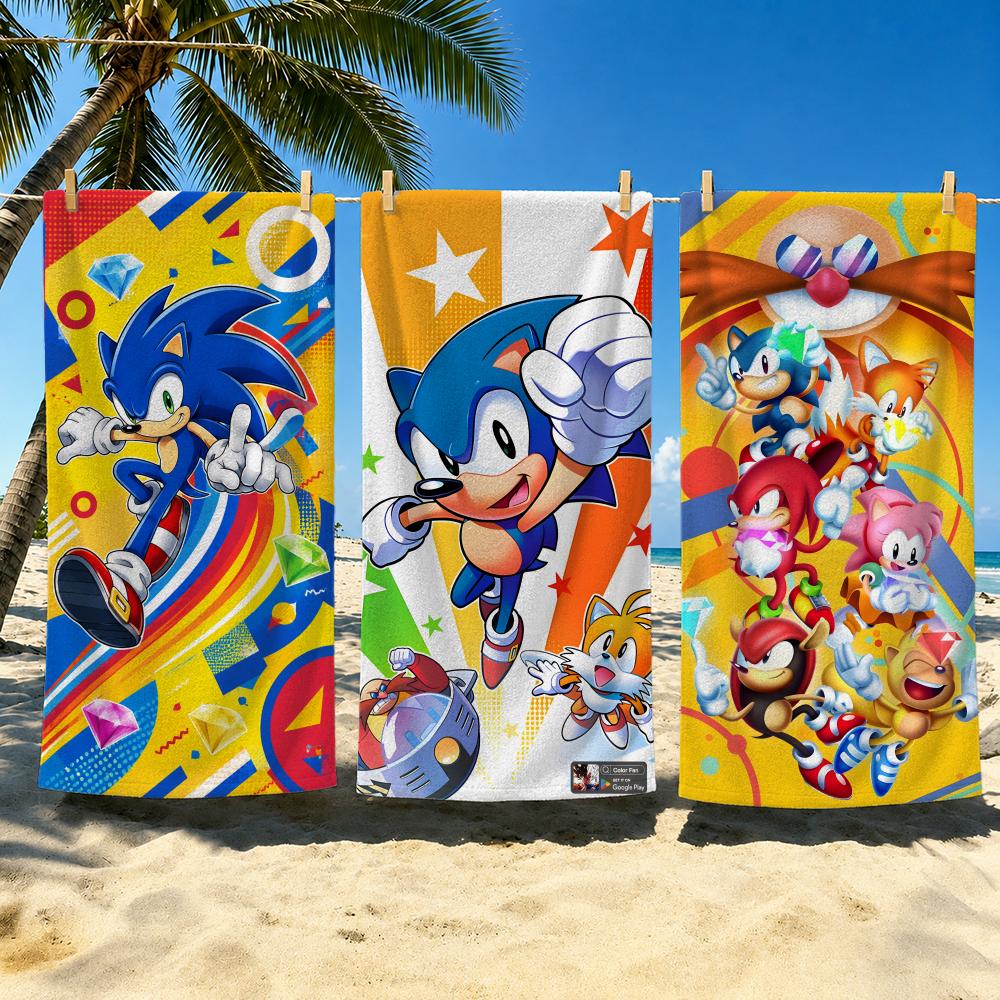 Beach Towel Large - Character Sonic the Hedgehog Towel Towel