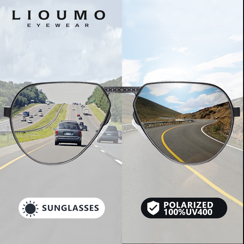 Sunglasses Aviator Polarized - LIOUMO Aluminum Magnesium Frame Aviation Sunglasses