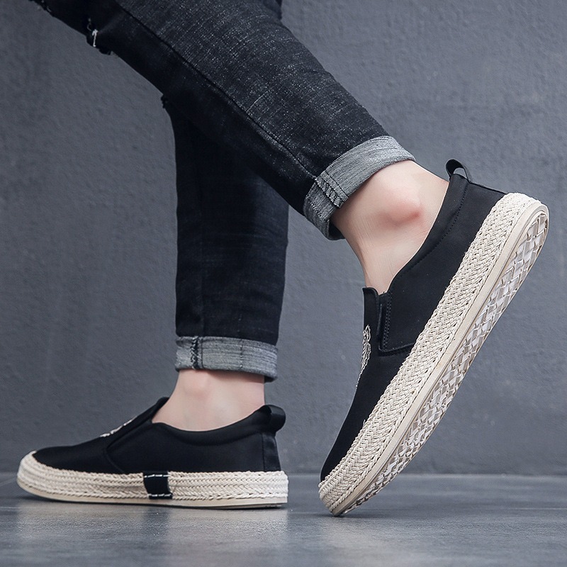 black Breathable shoes for man - Espadrille Slip On recension och pris