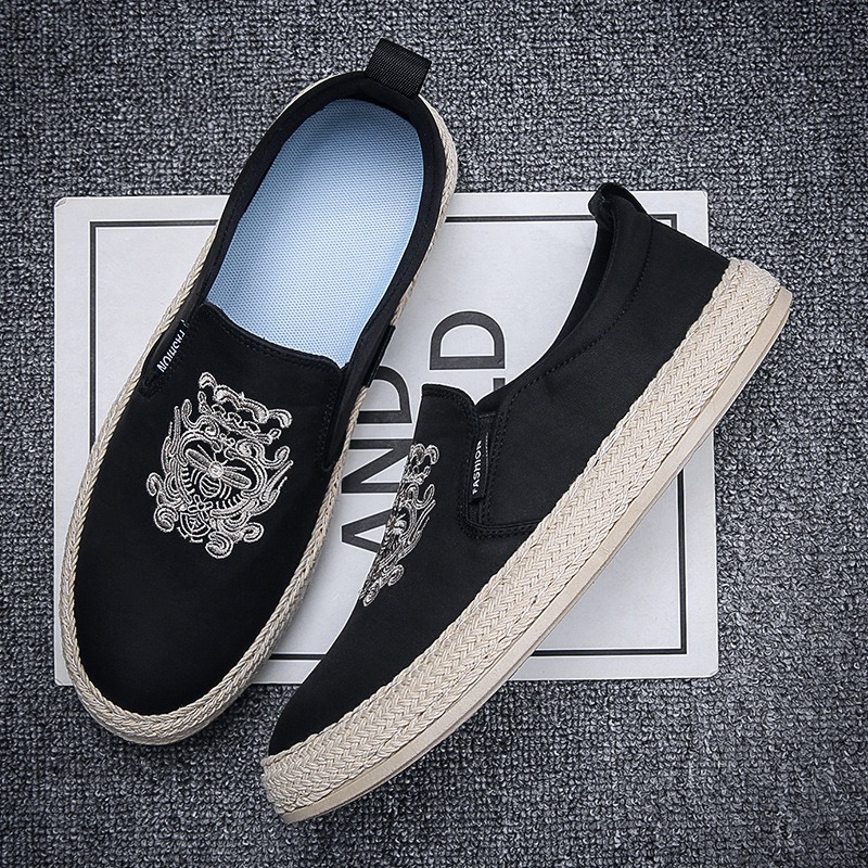 black Breathable shoes for man - Espadrille Slip On recension och pris