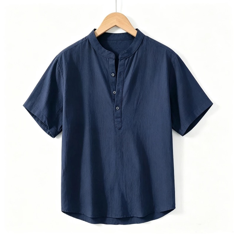 Summer Mens Short Sleeve Shirt - Linen Shirt Breathable recension och pris