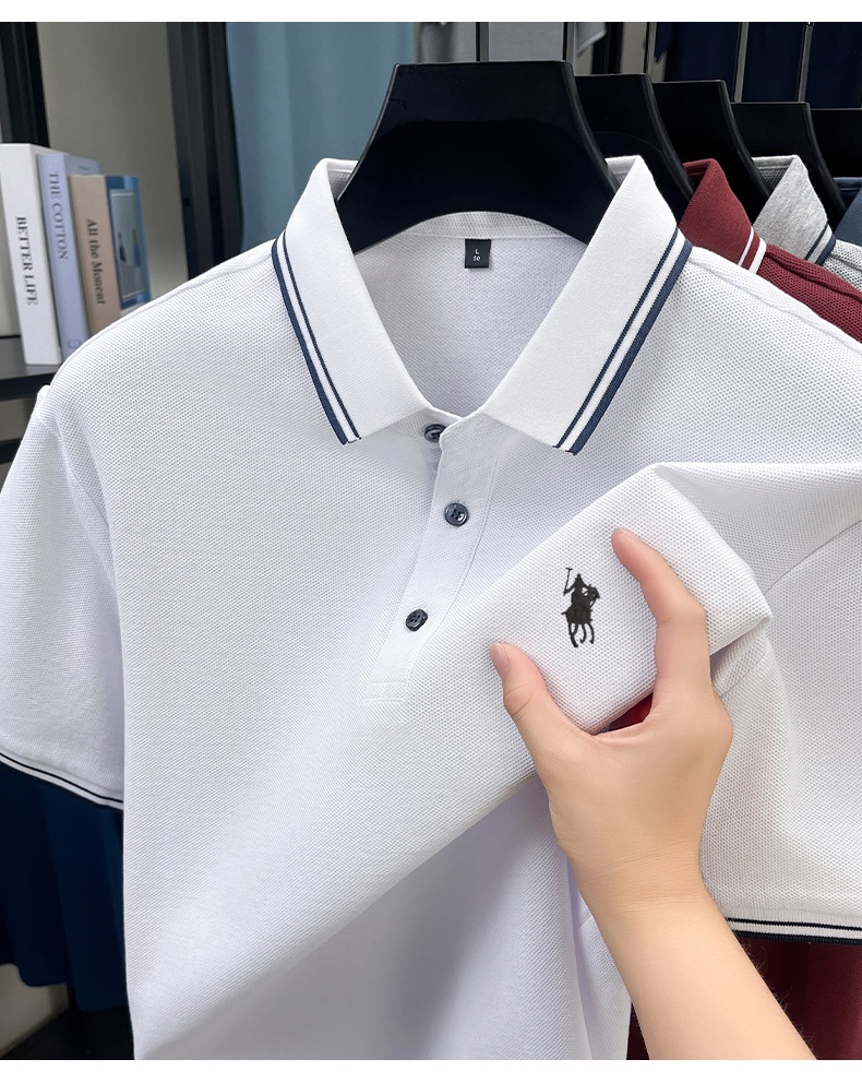 Summer Striped Collar Polo Shi - Polo Shirt Pique recension och pris