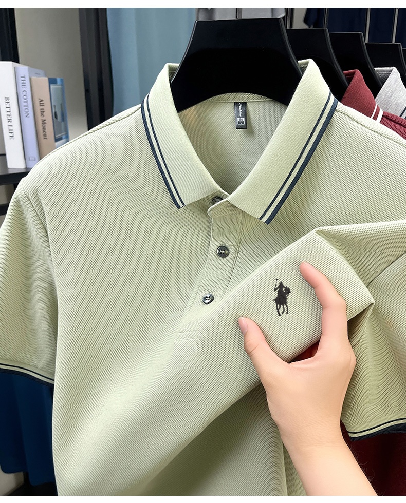 Summer Striped Collar Polo Shi - Polo Shirt Pique recension och pris