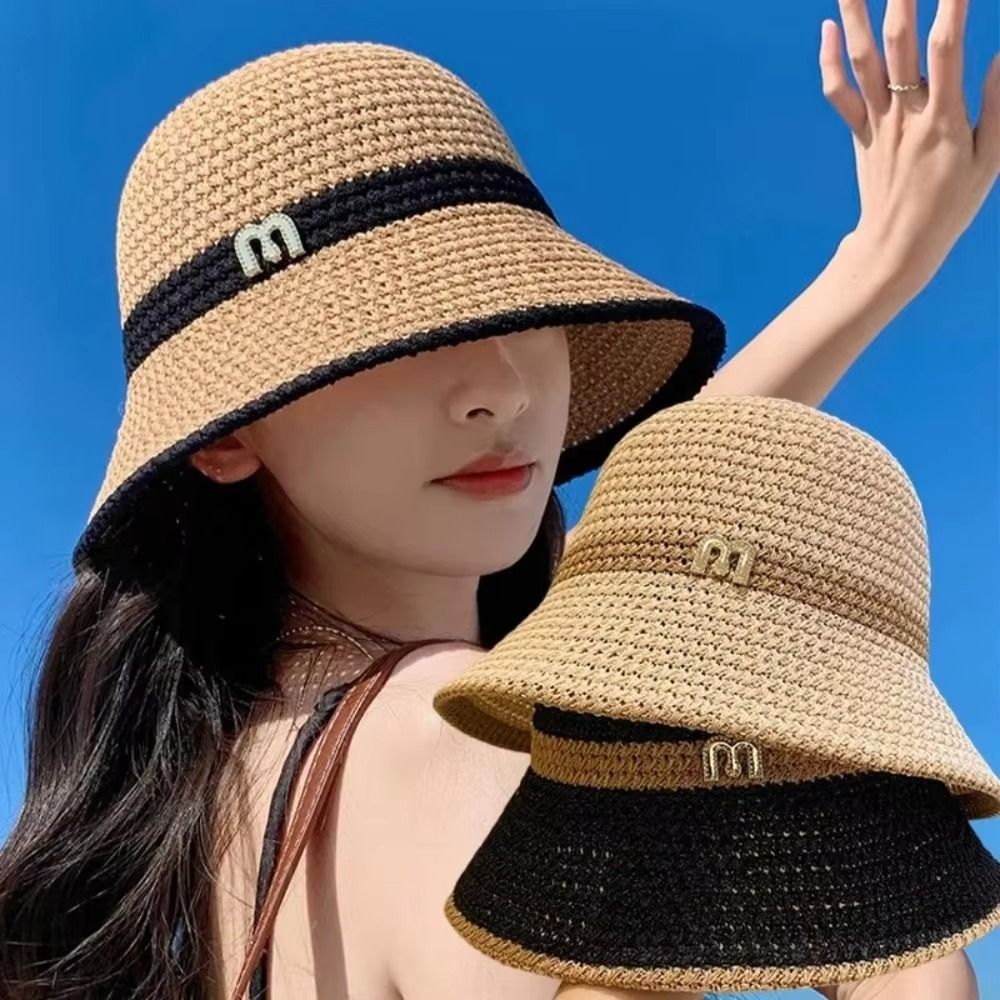 Breathable Elegant Bow Fisherm - Bucket Hat Straw recension och pris