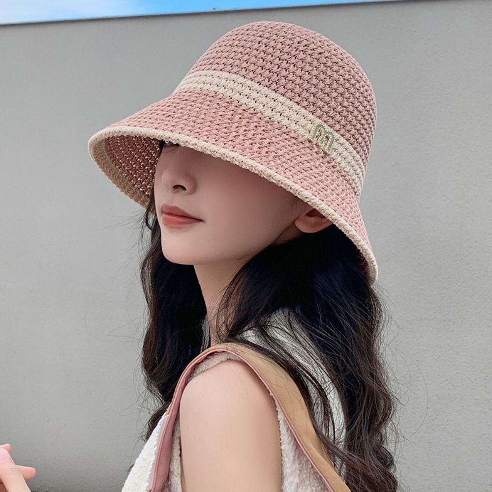 Breathable Elegant Bow Fisherm - Bucket Hat Straw recension och pris