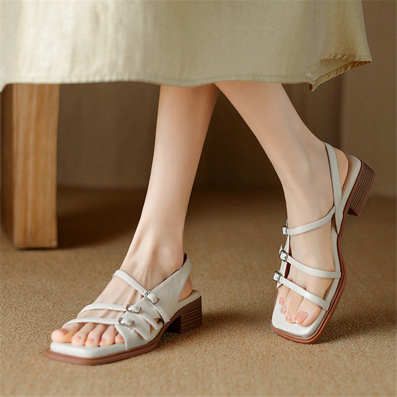 New Summer Sandals Split Leath - Casual Sandal Leather recension och pris