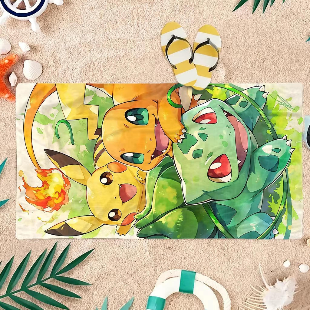 P-Pokemon Starters Anime Beach - Beach Towel Large recension och pris