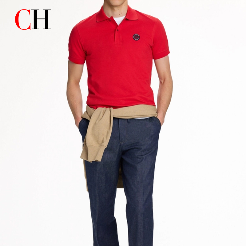 CH Red Accent Circular Rubber  - Polo Shirt Pique recension och pris