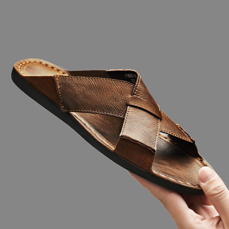 Fashion Genuine Leather Men Sl - Flip Flop Leather Men recension och pris