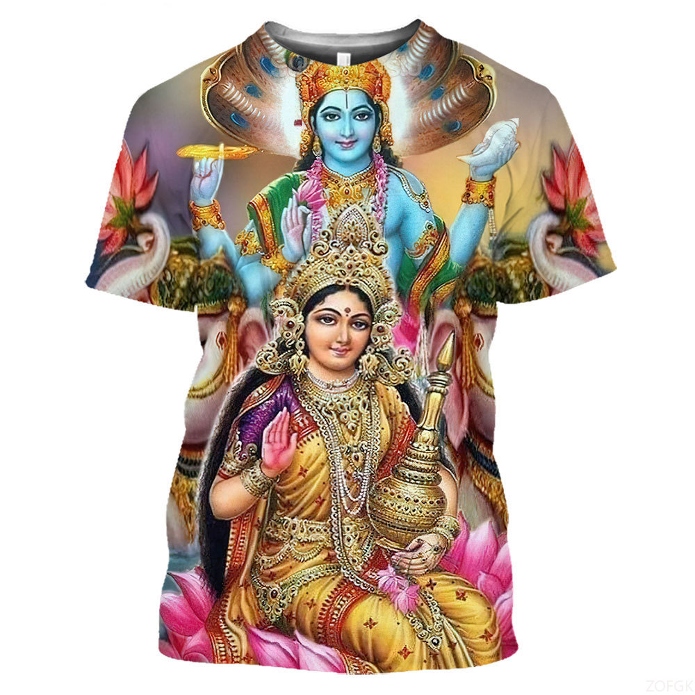 Summer Fashion Indian Deities  - Tee Graphic Print recension och pris