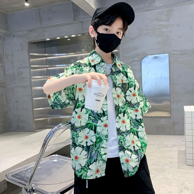 Boys' Floral Shirt Summer Set  - Resort Shirt Floral recension och pris