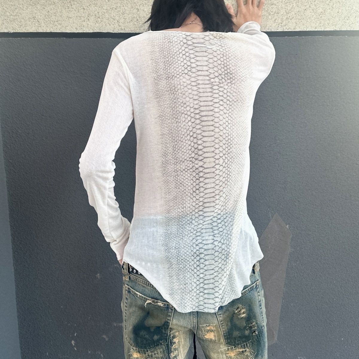 Tops Longsleeve Black Round Ne - Tee Graphic Print recension och pris