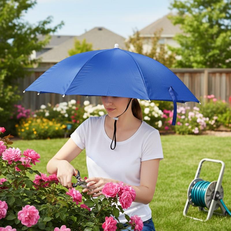 @*Head-mounted Umbrella Foldab - Bucket Hat Straw recension och pris