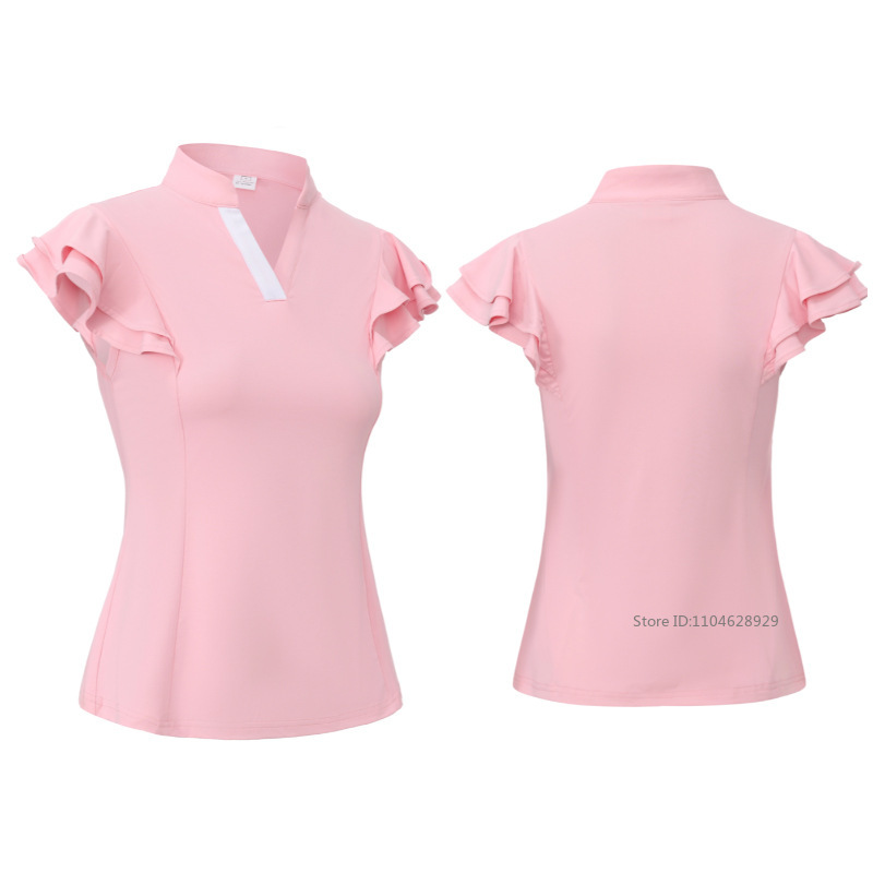 Women Golf Clothing Summer Ruf - Shirt Camp Collar recension och pris