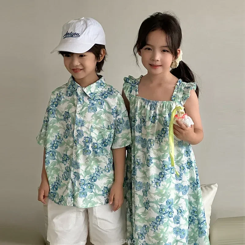 Look Boys Shirts Korean Childr - Resort Shirt Floral recension och pris