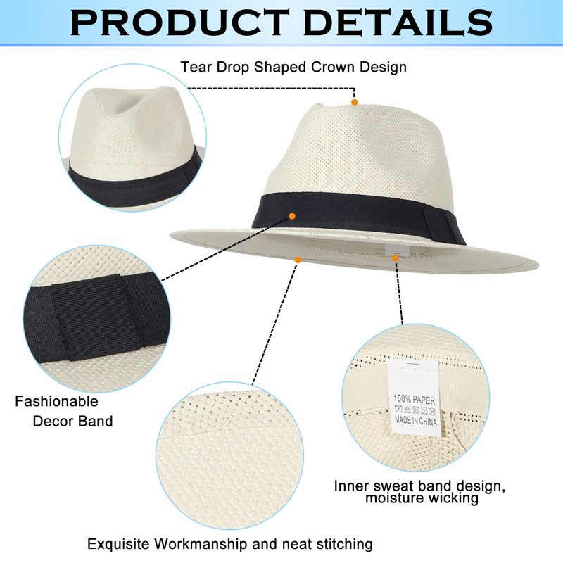 Summer Straw Panama Hat for Wo - Bucket Hat Straw recension och pris