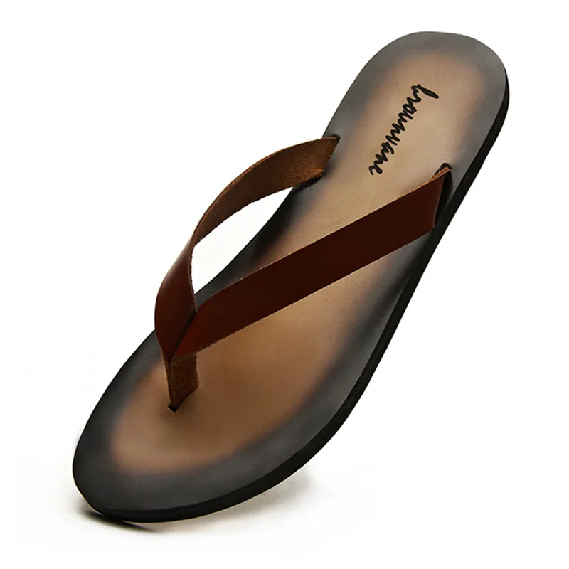 Classic Genuine Leather Mens S - Flip Flop Leather Men recension och pris