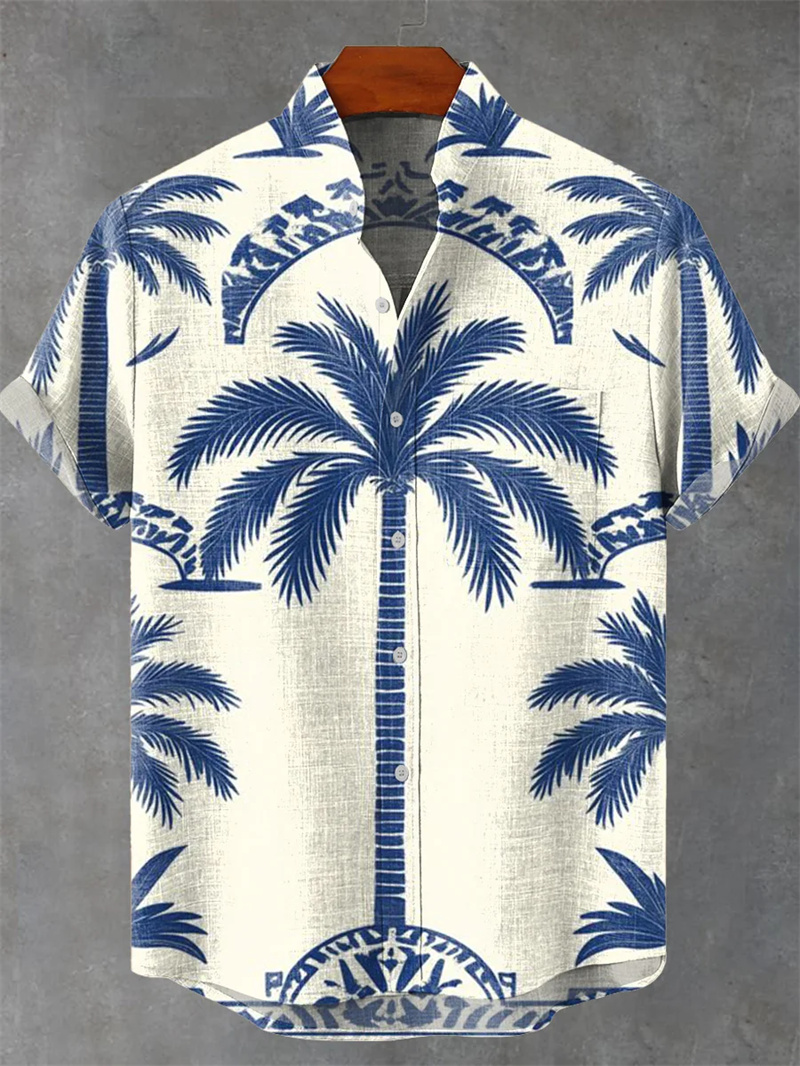 Men's Art Shirt Vintage Abstra - Linen Shirt Breathable recension och pris