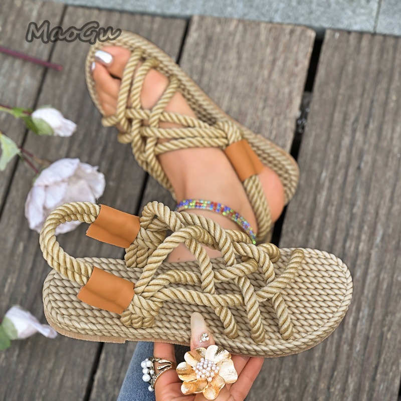 Women's Braided Rope Flat Sand - Espadrille Slip On recension och pris
