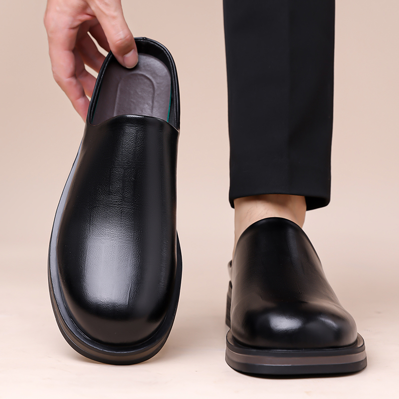 Men Slip-On Half Slippers, Thi - Flip Flop Leather Men recension och pris