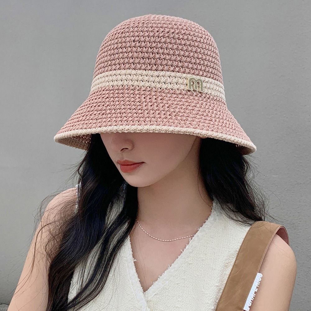 Fashion Elegant Bow Fisherman  - Bucket Hat Straw recension och pris