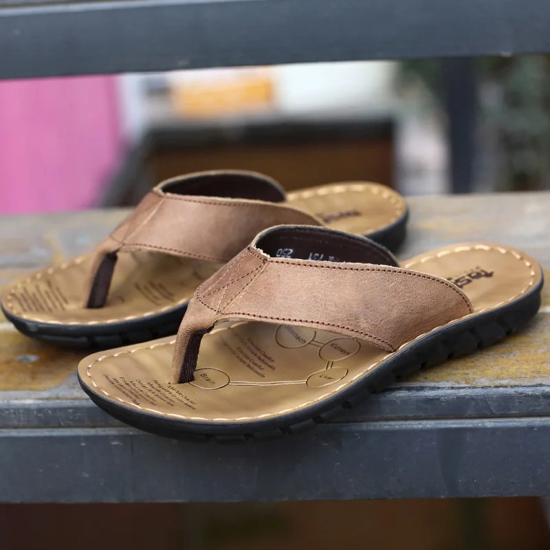 Roma Retro Man Slipper Solid C - Flip Flop Leather Men recension och pris