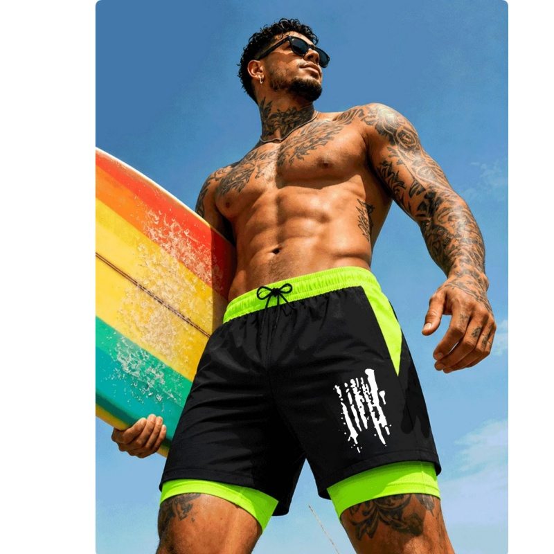 Men'S Two-In-One Double Layer  - Trunks Board Surf recension och pris