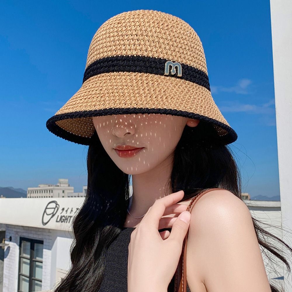 Elegant Bow Fisherman Hat Fold - Bucket Hat Straw recension och pris