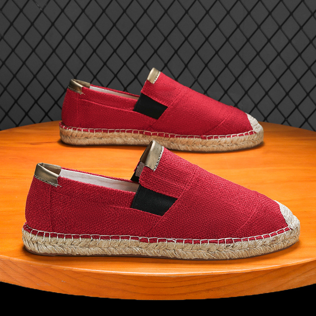 2025New Men Linen Casual Shoes - Espadrille Slip On recension och pris