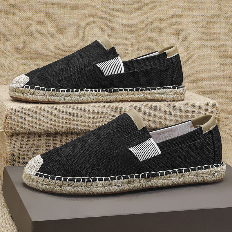 2025New Men Linen Casual Shoes - Espadrille Slip On recension och pris