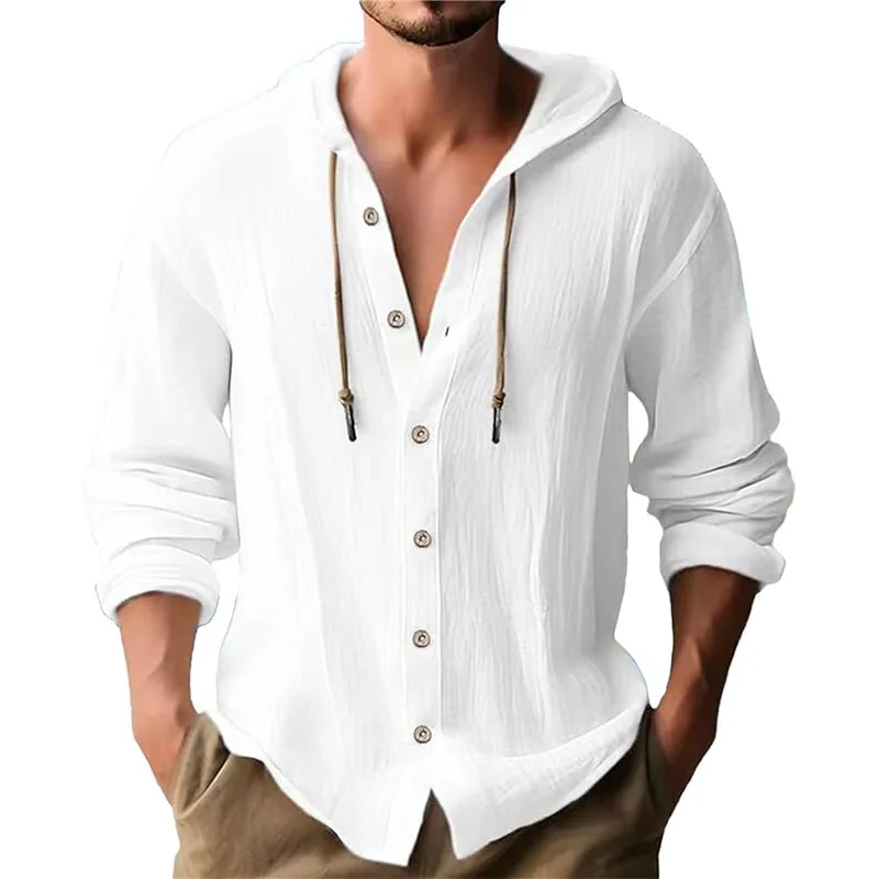 Men's solid color casual long- - Short Linen Drawstring recension och pris