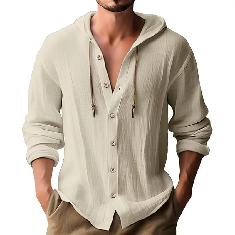 Men's solid color casual long- - Short Linen Drawstring recension och pris